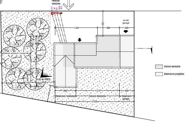 Plan extension maison Saint Euphémie Plan extension maison Saint Euphémie